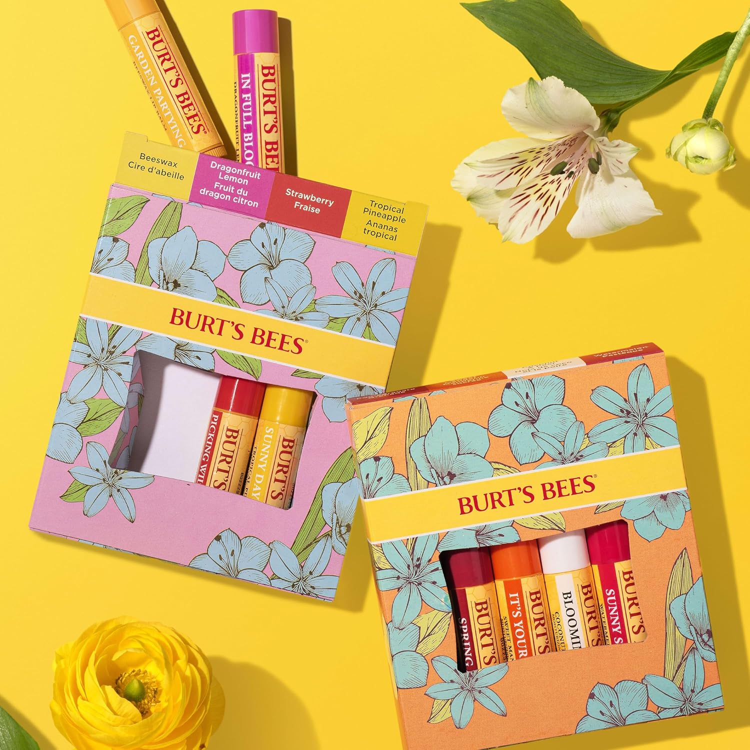 Burt's Bees Lippenbalsam-Set Just Picked, Granatapfel, Wassermelone, Mandarine – Bild 3