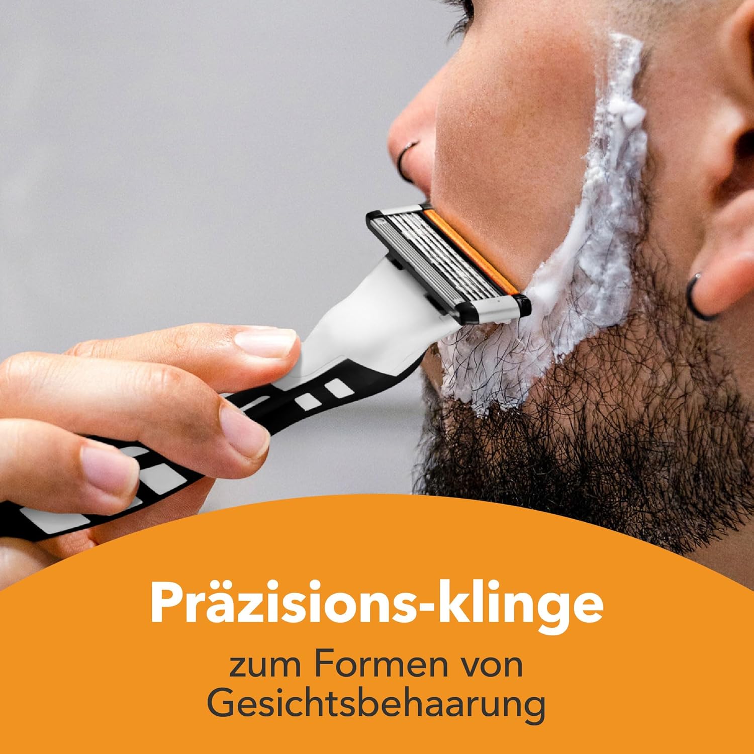 BIC Hybrid 5 Flex Rasierer Herren, Nassrasierer mit 3 Wechselklingen mit je 5 Klingen, mit Aloe Vera und Vitamin E, mit Präzisionstrimmer – Bild 4