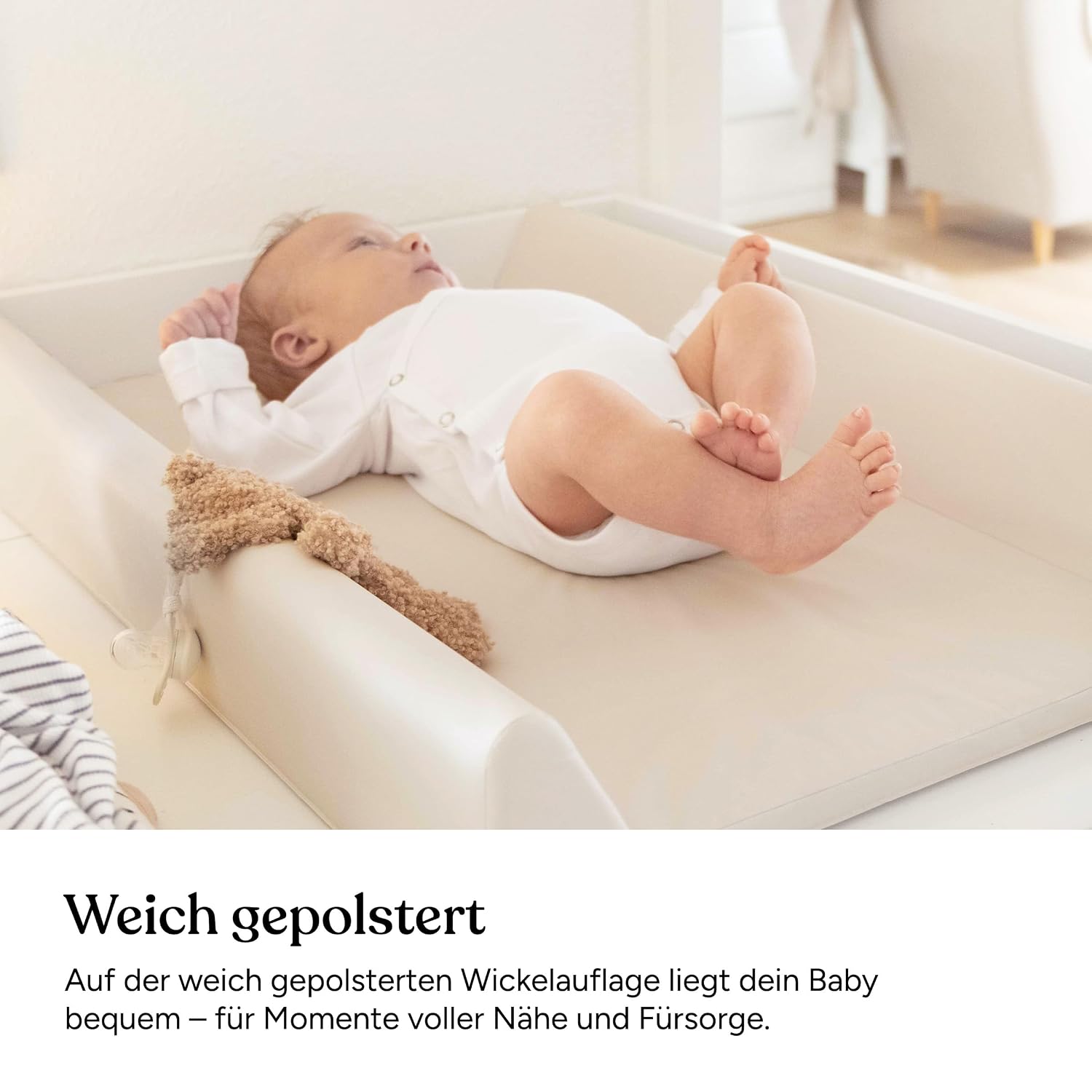Ehrenkind® Abwaschbare Wickelauflage mit Keil - Hygienisch, Sicher und Vielseitig in Hellblau | Wickelauflage 50x70 | Wickelunterlage | Wickeltischauflage abwaschbar – Bild 6