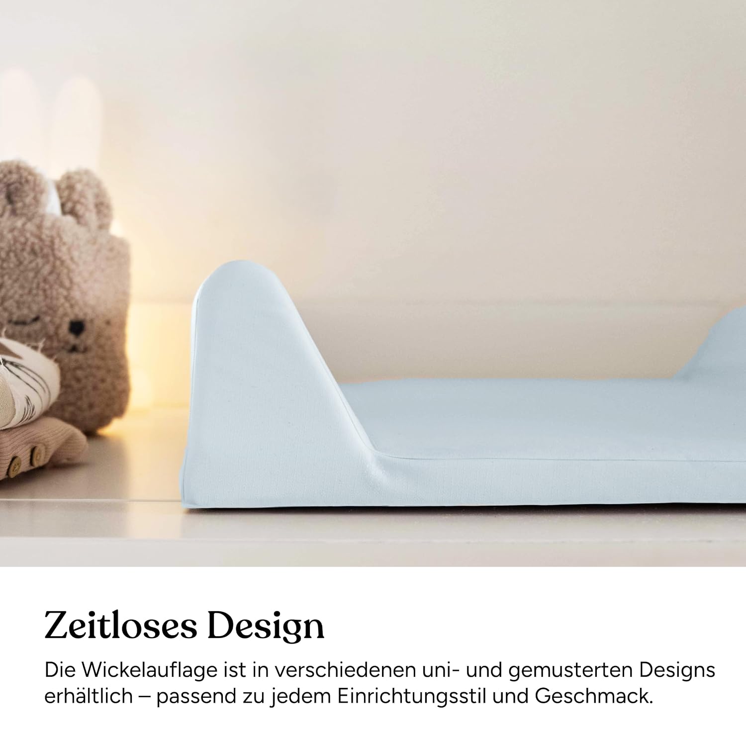 Ehrenkind® Abwaschbare Wickelauflage mit Keil - Hygienisch, Sicher und Vielseitig in Hellblau | Wickelauflage 50x70 | Wickelunterlage | Wickeltischauflage abwaschbar – Bild 8
