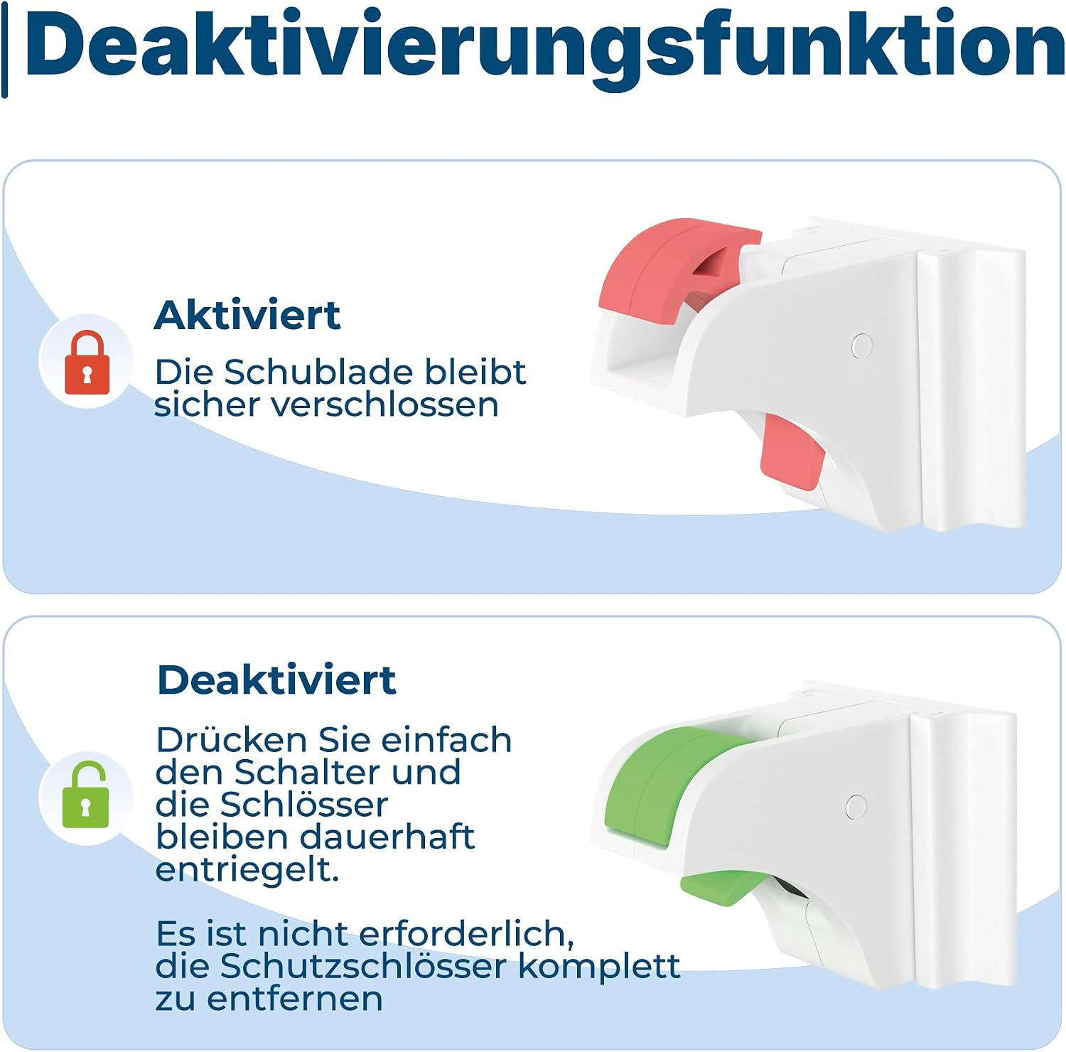 Hoffenbach Magnetische Kindersicherung 20 Schlösser + 4 Schlüssel – Schranksicherung & Schubladensicherung ohne Bohren – Unsichtbarer Magnetverschluss – Weiß – Bild 5