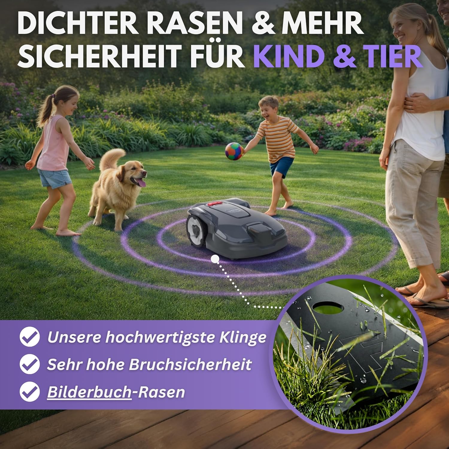 Filzada® 15x Mähroboter Messer Carbon kompatibel mit Husqvarna Automower – Bild 5