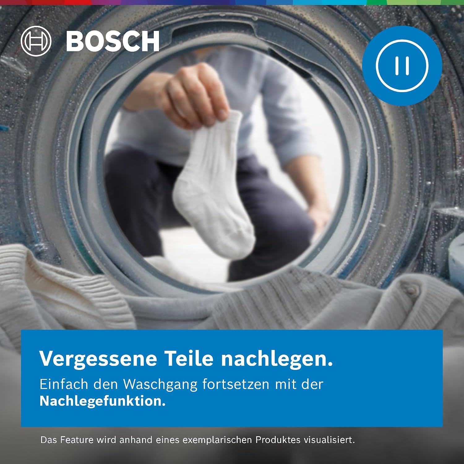 Bosch Serie 6 Smarte Frontlader-Waschmaschine 9 kg 1400 UpM Weiß WGN244M41 – Bild 9