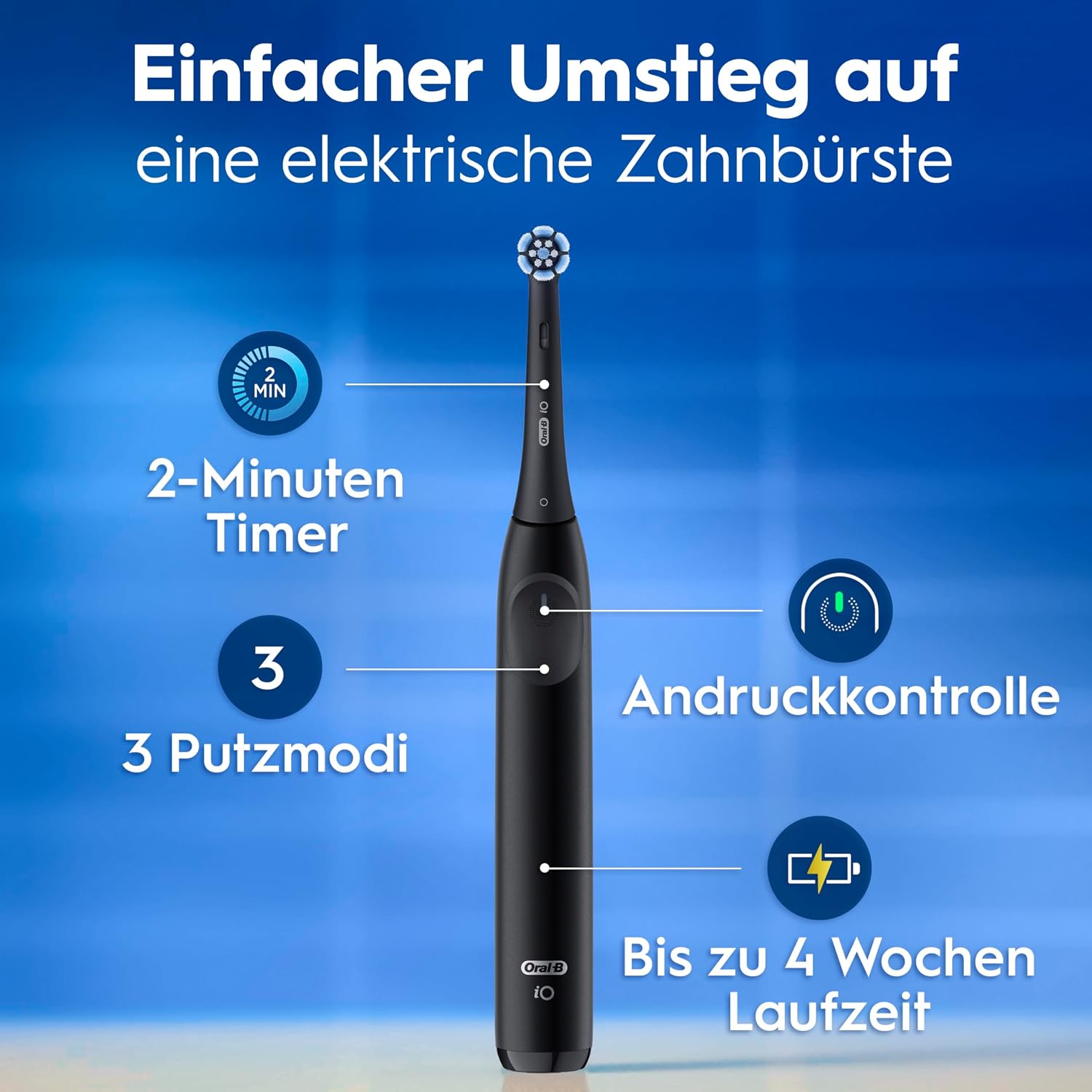 Oral-B iO Series 2 Elektrische Zahnbürste, Doppelpack, Schwarz/Pink – Bild 5