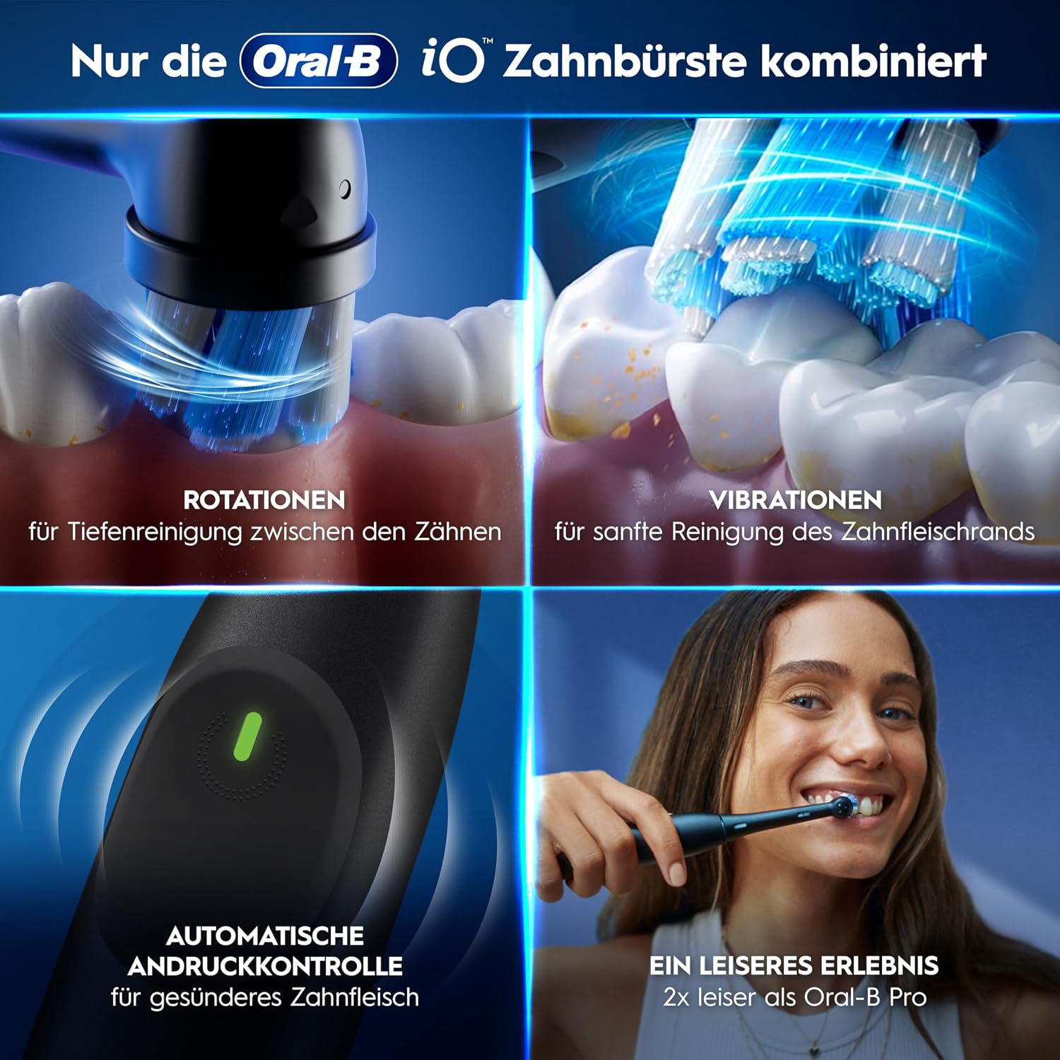 Oral-B iO Series 2 Elektrische Zahnbürste, Doppelpack, Schwarz/Pink – Bild 7
