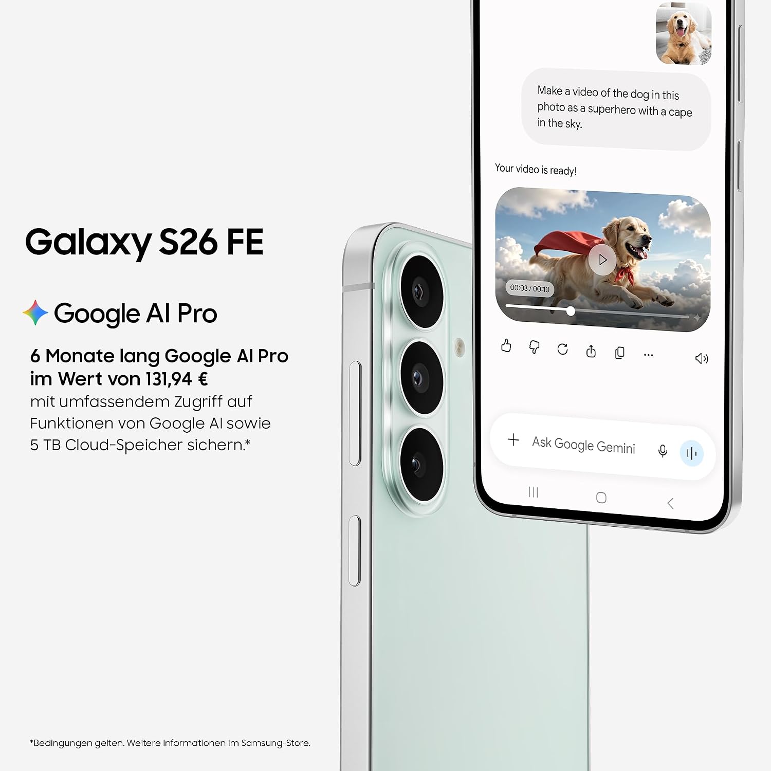 Samsung Galaxy S26 FE AI Smartphone mit Galaxy AI, Blueberry, 256 GB – Bild 2