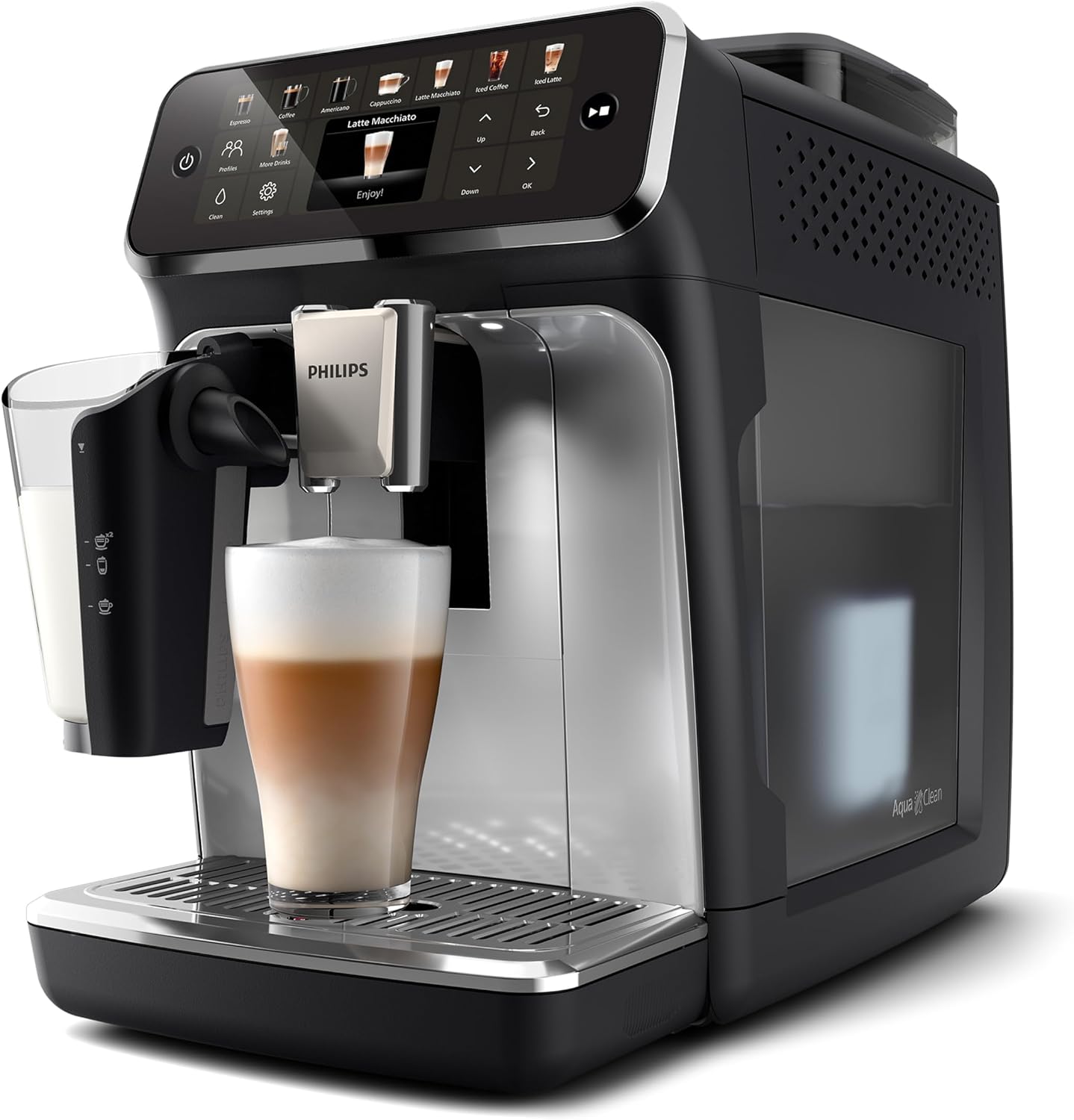 PHILIPS Kaffeevollautomat LatteGo 5500 Serie, Silber, 20 Spezialitäten, bis zu 5000 Tassen – Bild 2