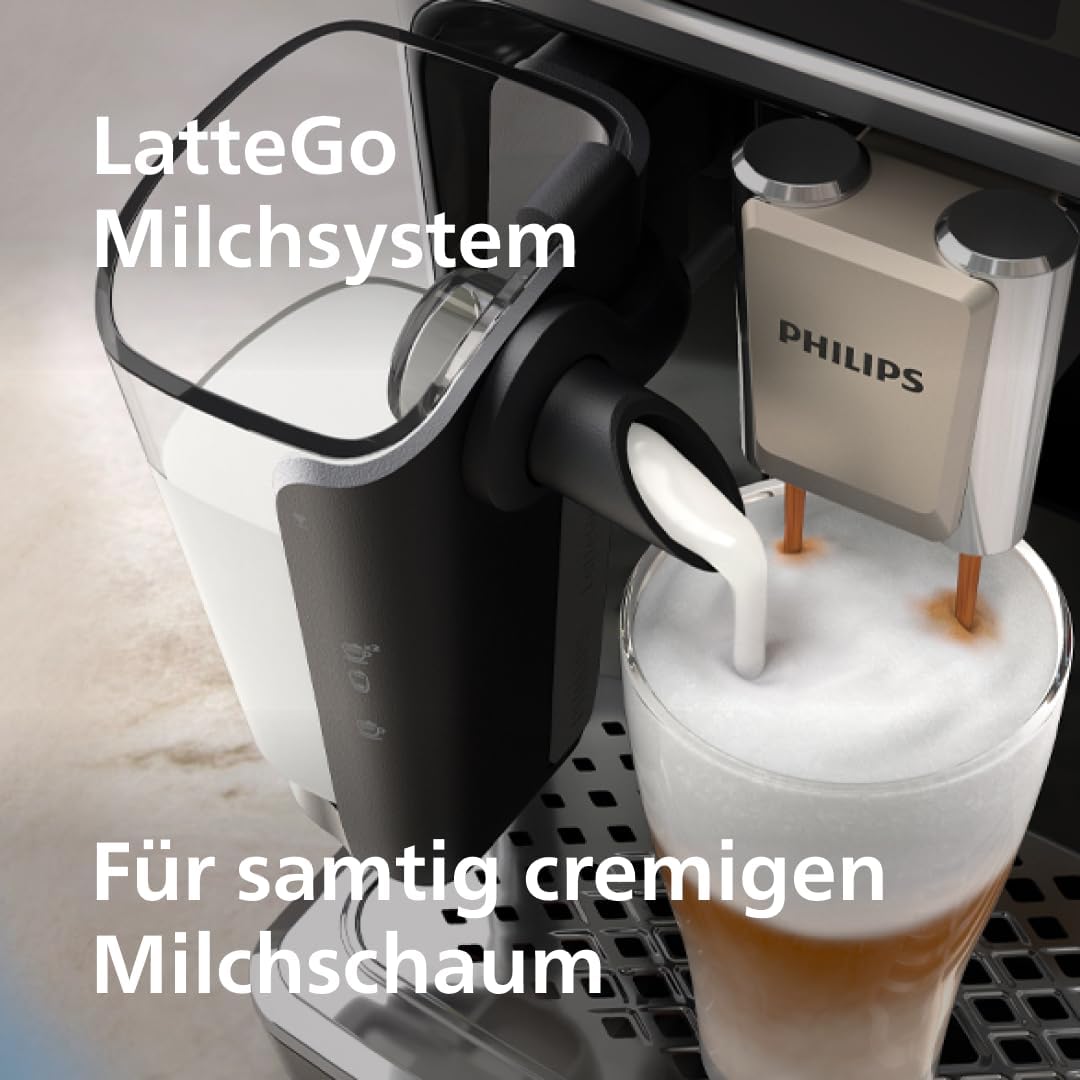 PHILIPS Kaffeevollautomat LatteGo 5500 Serie, Silber, 20 Spezialitäten, bis zu 5000 Tassen – Bild 5