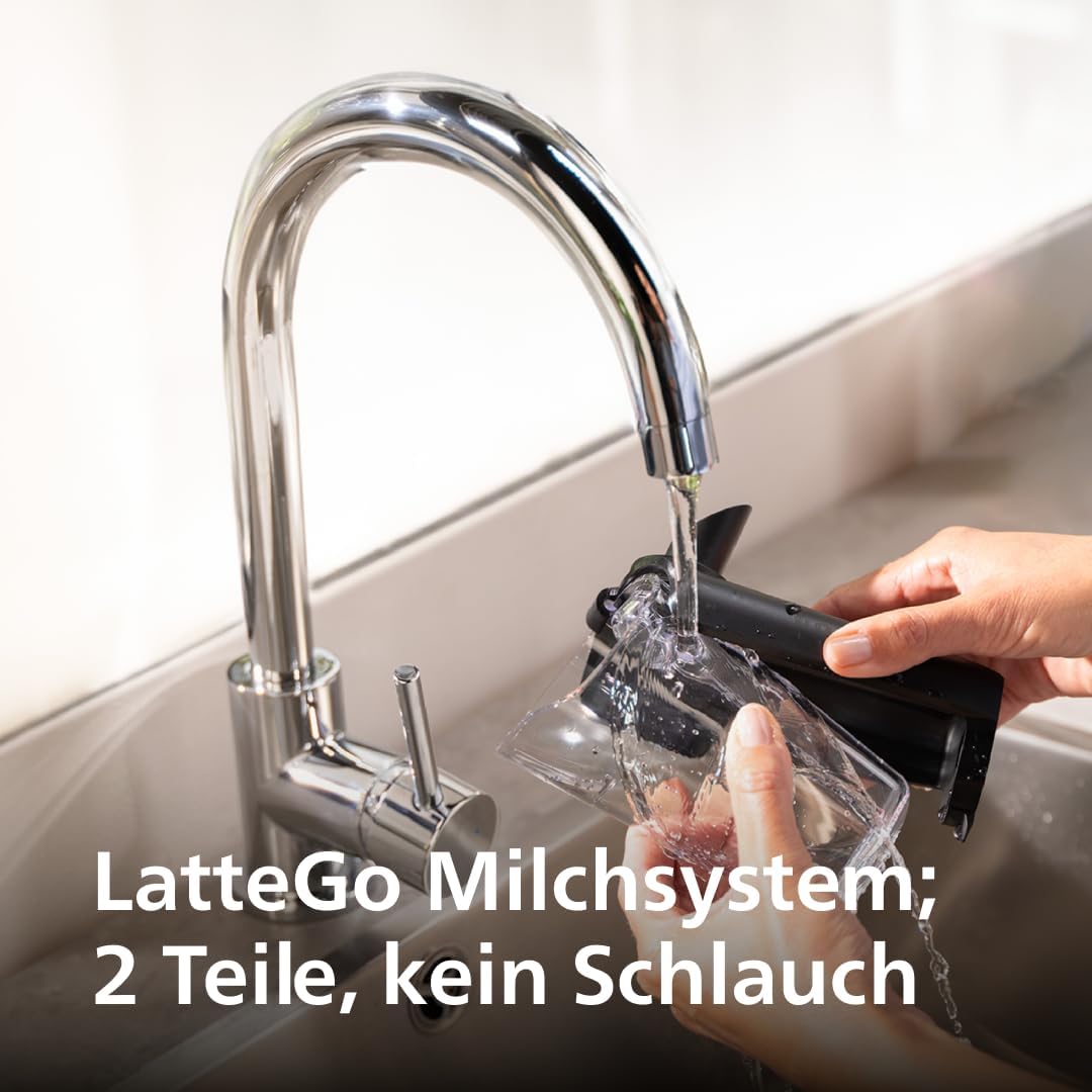 PHILIPS Kaffeevollautomat LatteGo 5500 Serie, Silber, 20 Spezialitäten, bis zu 5000 Tassen – Bild 6