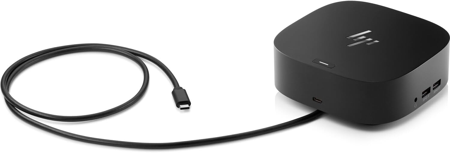 HP G5 Essential Dockingstation | USB-C | USB 3.0 | 2x 1.4 DisplayPorts | HDMI 2.0 | Audio | RJ-45 | Schwarz inklusive 120W Netzteil - 5YH26AV#ABB (Generalüberholt) – Bild 4