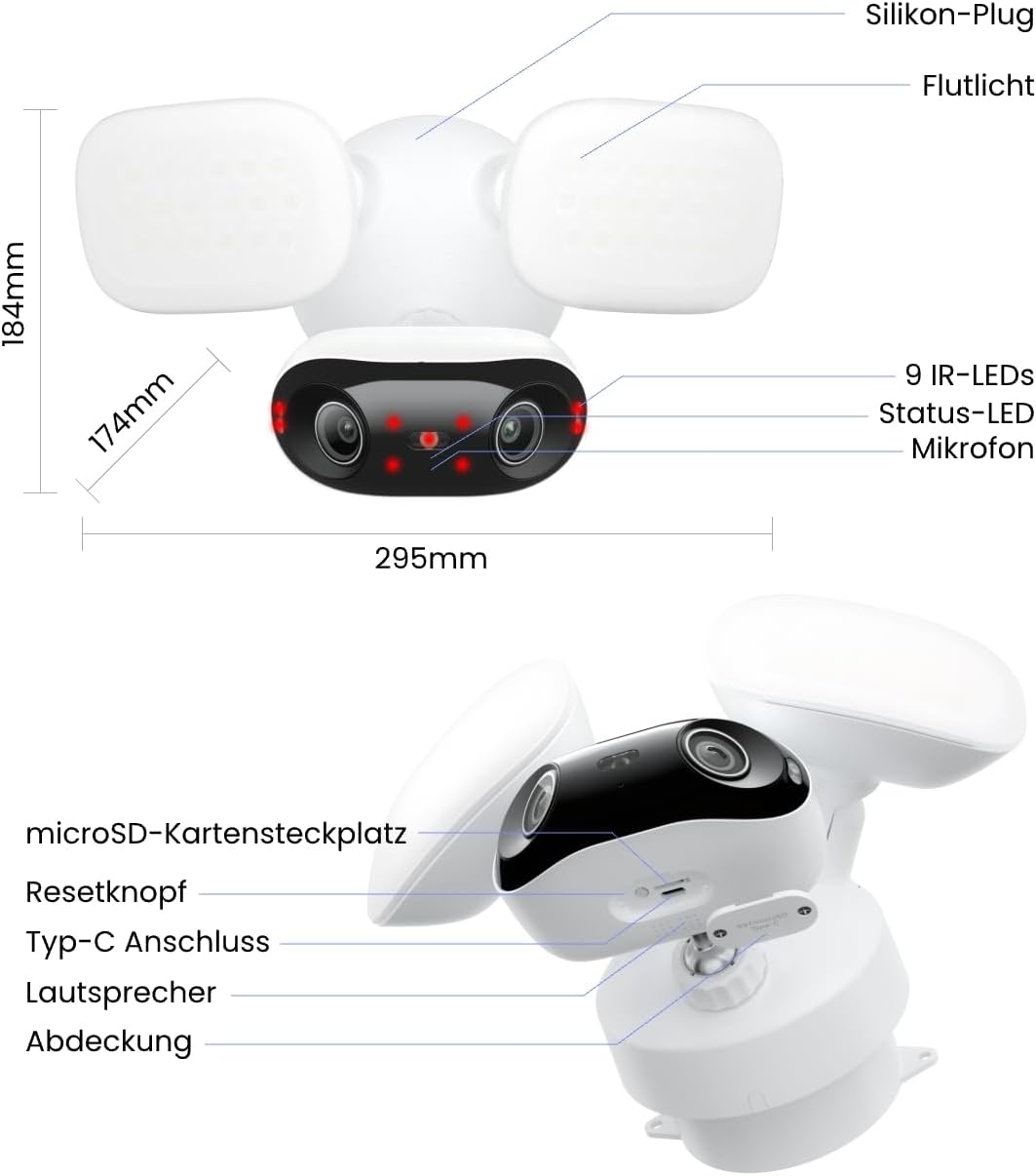 Reolink 4K 8MP Wi-Fi 6 Überwachungskamera Aussen mit 3000 Lumen Flutlicht – Bild 9