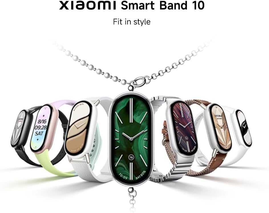 Xiaomi Smart Band 10, Smart Watch,Fitness-Tracker, 1,72" AMOLED Display, 21 Tage Akku, 5ATM Wasserdichtigkeit, SPO₂ & Herzfrequenzmessung, Schlafüberwachung,150+ Sportmodi, Schwarz – Bild 2