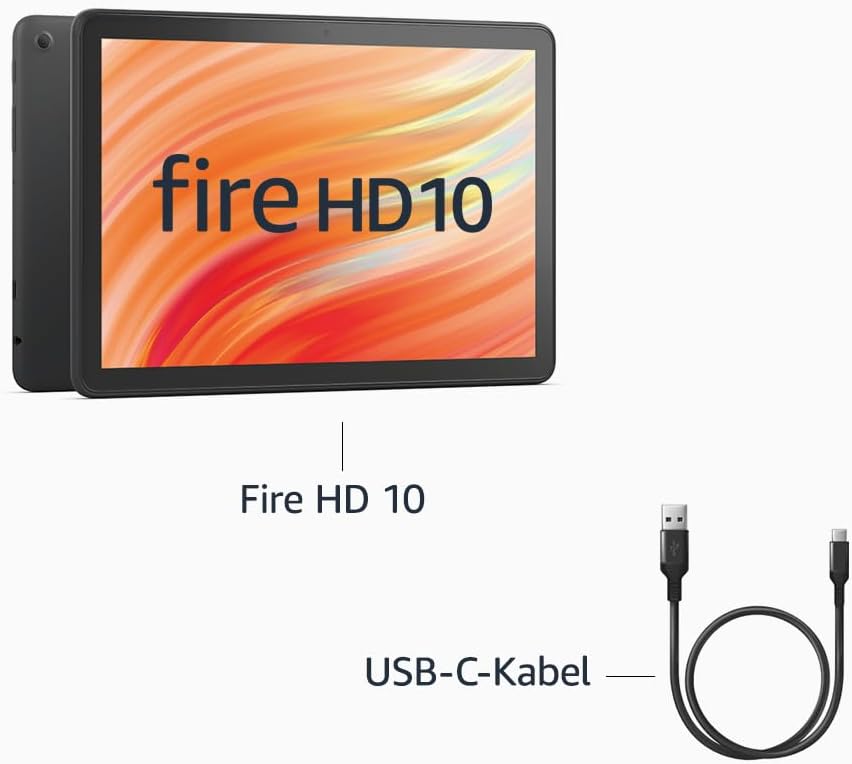 Zertifiziert und generalüberholt Fire HD 10-Tablet, brillantes 10,1-Zoll-Full-HD-Display, Octa-Core-Prozessor, 3 GB RAM, bis zu 13h Akkulaufzeit, 32 GB, schwarz, mit Werbung – Bild 6