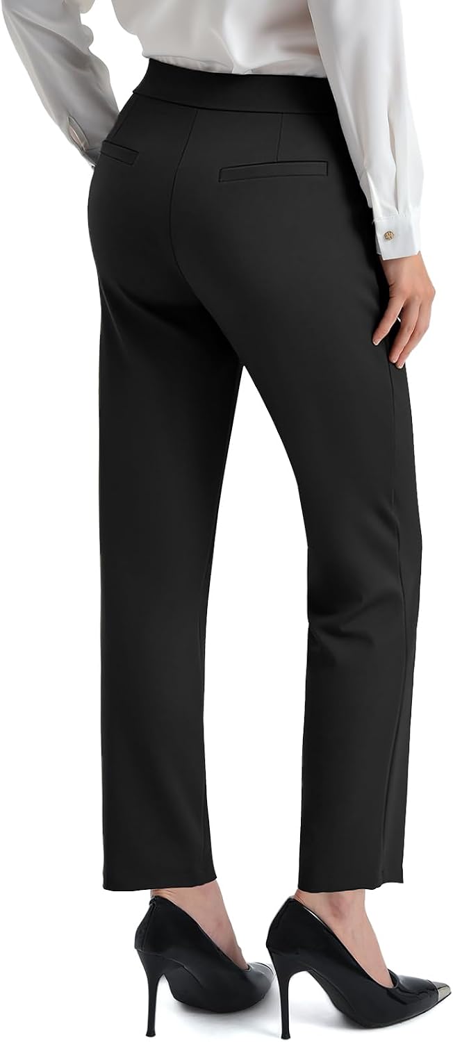 Anzughose Damen, Stoffhose Hosen mit Taschen – Bild 4