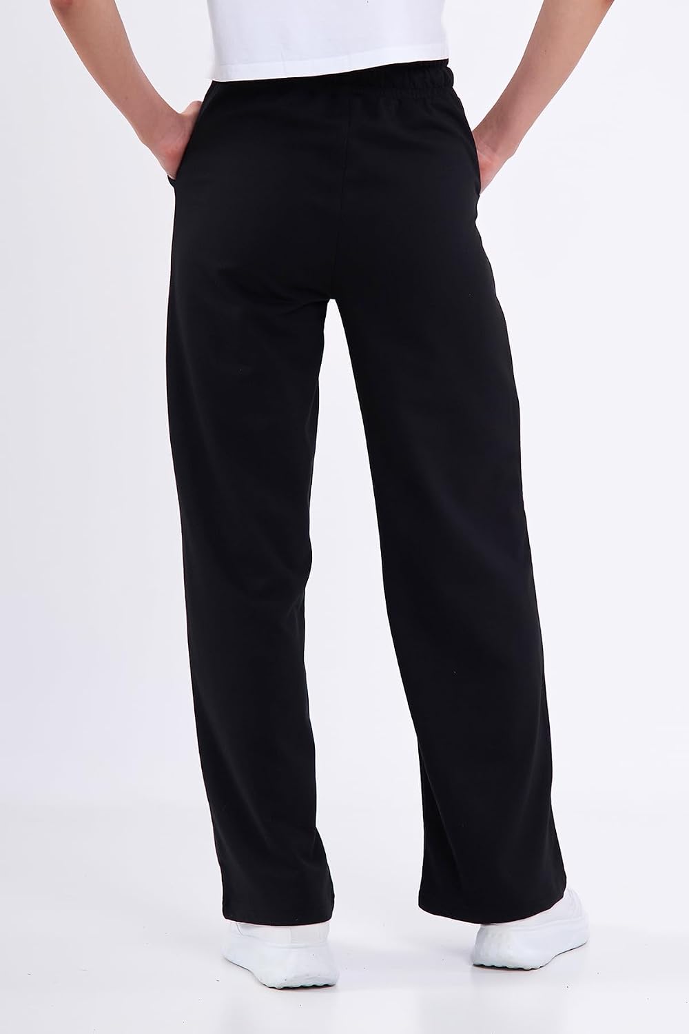 COMEOR Jogginghose Damen Baggy - Sporthose Lang Weites Bein Baumwolle, Trainingshose & Sweatpants mit elastischem Bund, lockere Freizeithose für Yoga, Fitness und Alltag – Bild 4