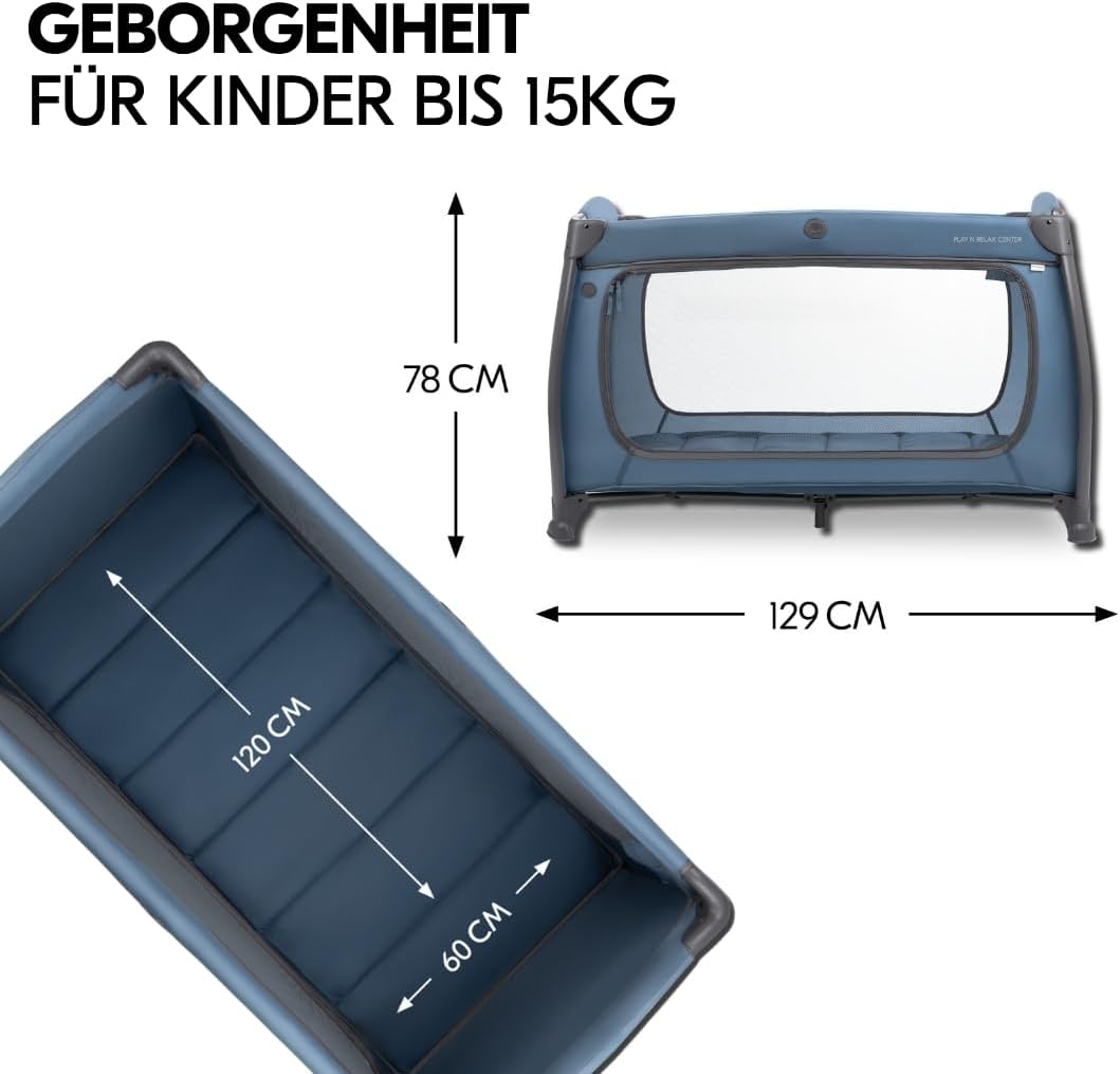 hauck Play N Relax Center Baby Reisebett Set – Dark Blue – Bild 4