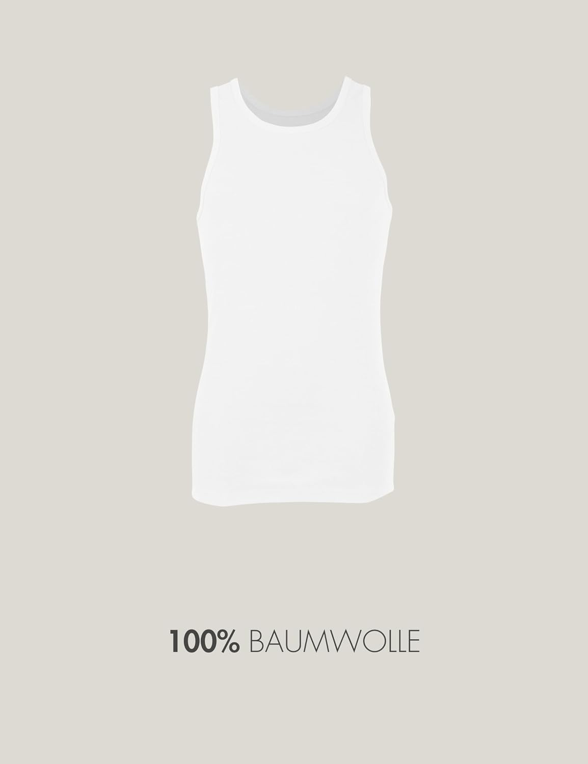 Basic Treasure 5er Pack Unterhemd Herren 100% Baumwolle, Tank Top – Bild 7