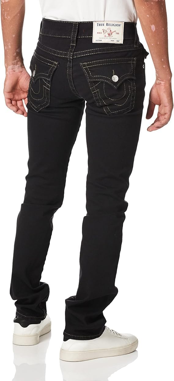 True Religion Herren Jeans 'Ricky Big T Straight Leg' mit Gesäßtaschen mit Patte – Bild 5