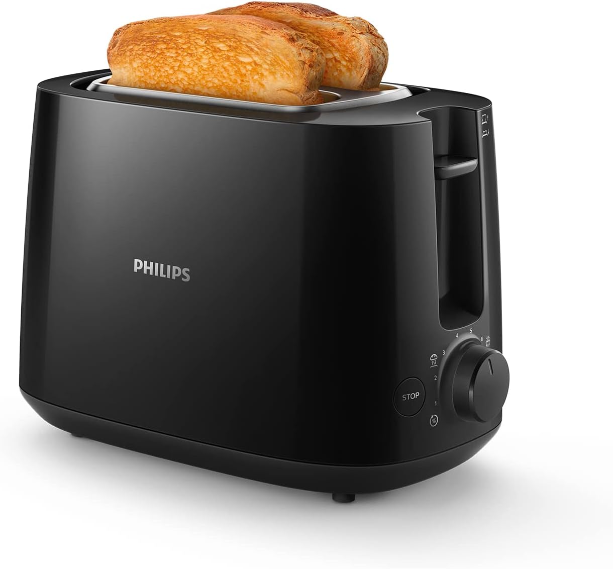 Philips Toaster, Schwarz, 8 Bräunungsstufen – Bild 3