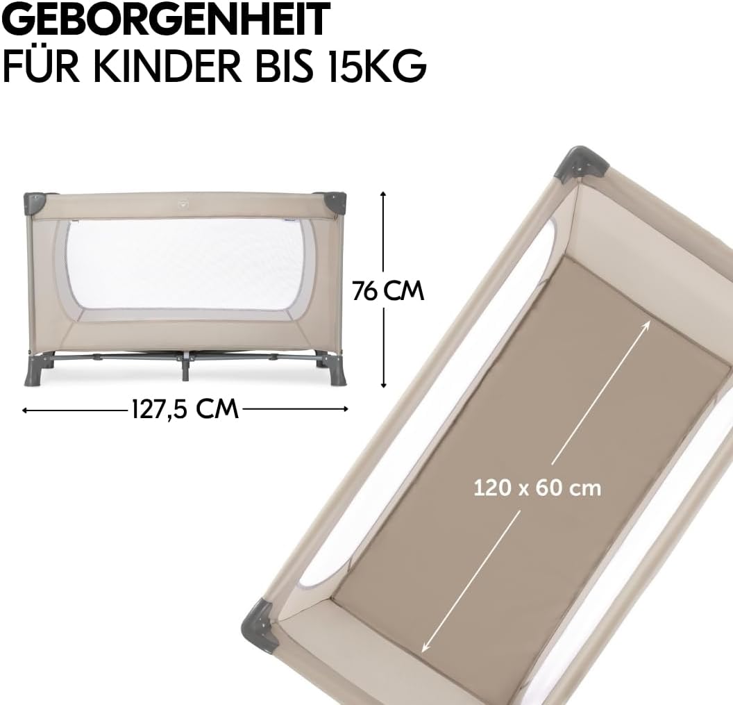hauck Dream n Play Baby Reisebett Set - Beige – Bild 4