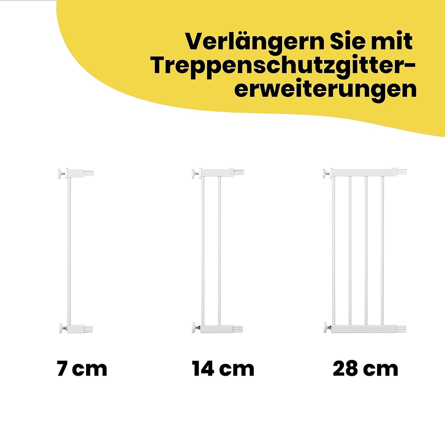 Safety 1st SecureTech Metal Gate, Treppenschutzgitter 73–80 cm, Weiß – Bild 3