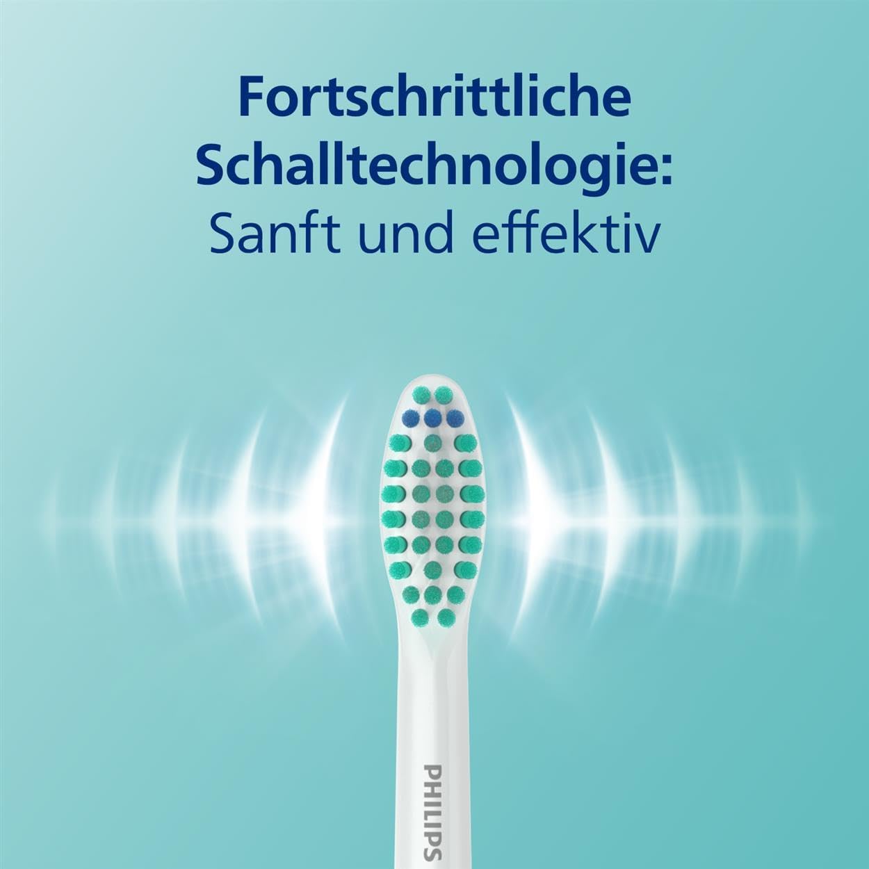 Philips Sonicare 3100 elektrische Zahnbürste, Schallzahnbürste, Andruckkontrolle und Timer, Weiß, Zweierpack, Modell HX3675/13 – Bild 5