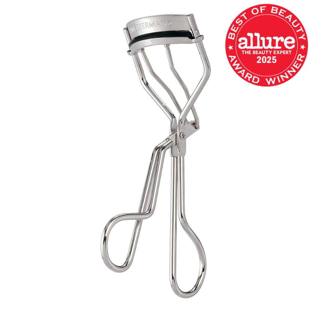 TWEEZERMAN Classic Wimpernzange (mit 3 Ersatzpads, ergonomischem Griff und sanfter Federung, aus rostfreiem Edelstahl) – Bild 2