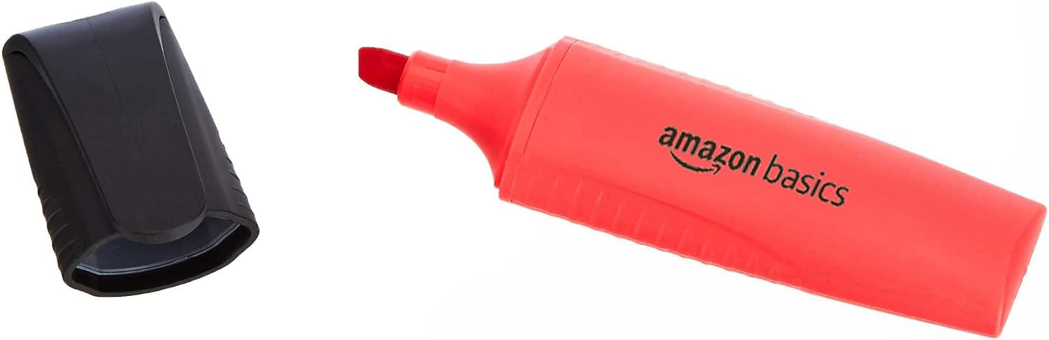 Amazon Basics Textmarker-Set, 8er-Pack, Wischfest, Meißelspitze 2–5mm, Mehrfarbig – Bild 2