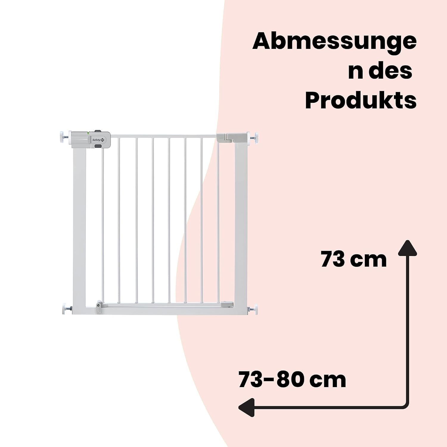 Safety 1st SecureTech Metal Gate, Treppenschutzgitter 73–80 cm, Weiß – Bild 8