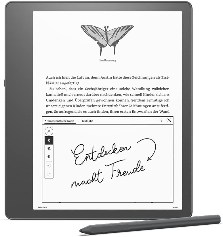 Zertifiziert und generalüberholt Kindle Scribe, der erste Kindle mit Schreibfunktion, mit 10,2-Zoll-Paperwhite-Display mit 300 ppi, mit Premium-Eingabestift | 16 GB – Bild 2