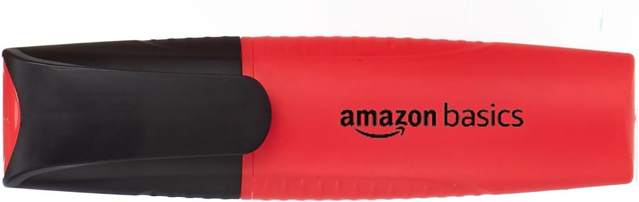 Amazon Basics Textmarker-Set, 8er-Pack, Wischfest, Meißelspitze 2–5mm, Mehrfarbig – Bild 5