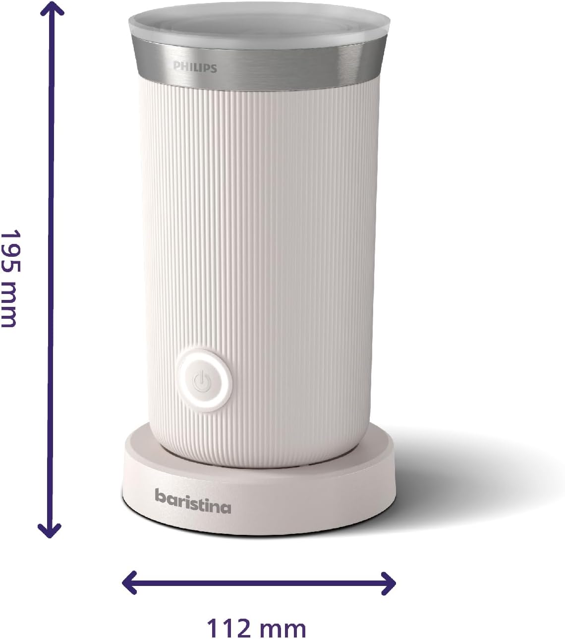 PHILIPS Baristina Espressomaschine mit Milchaufschäumer, Weiß, 16 Bar – Bild 10