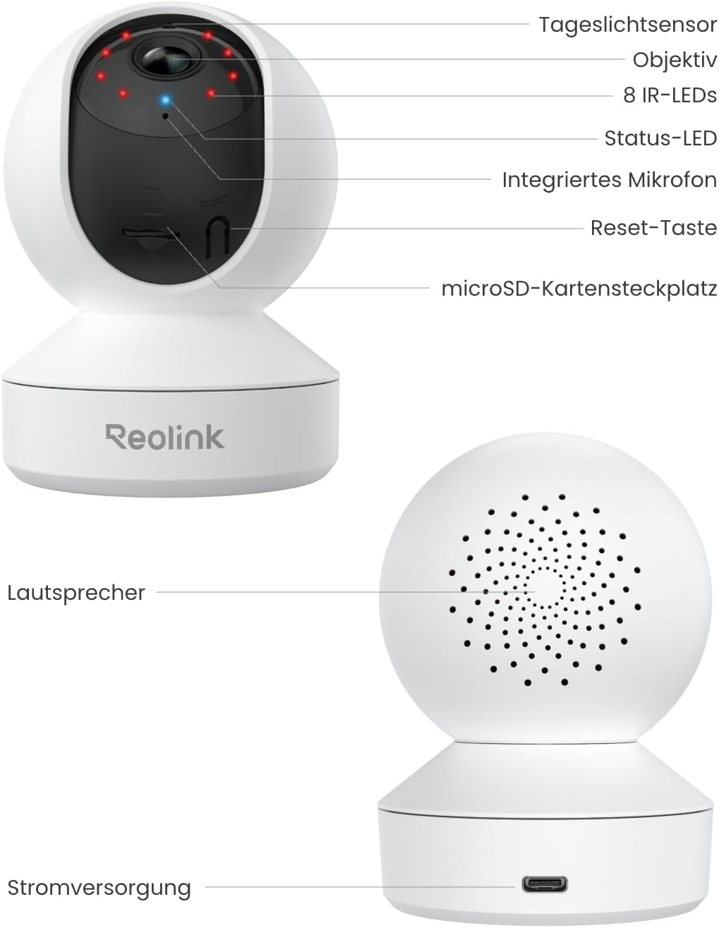 Reolink 2K Überwachungskamera Innen, 360°-Ansicht, Auto-Tracking – Bild 9