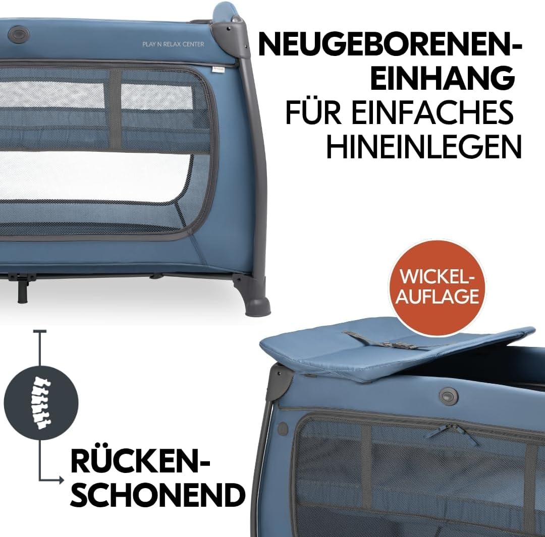 hauck Play N Relax Center Baby Reisebett Set – Dark Blue – Bild 6
