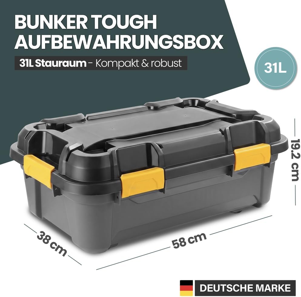 Kreher Bunker Tough Lagerbox mit Deckel Silikondichtung wasserdicht (31L) – Bild 2