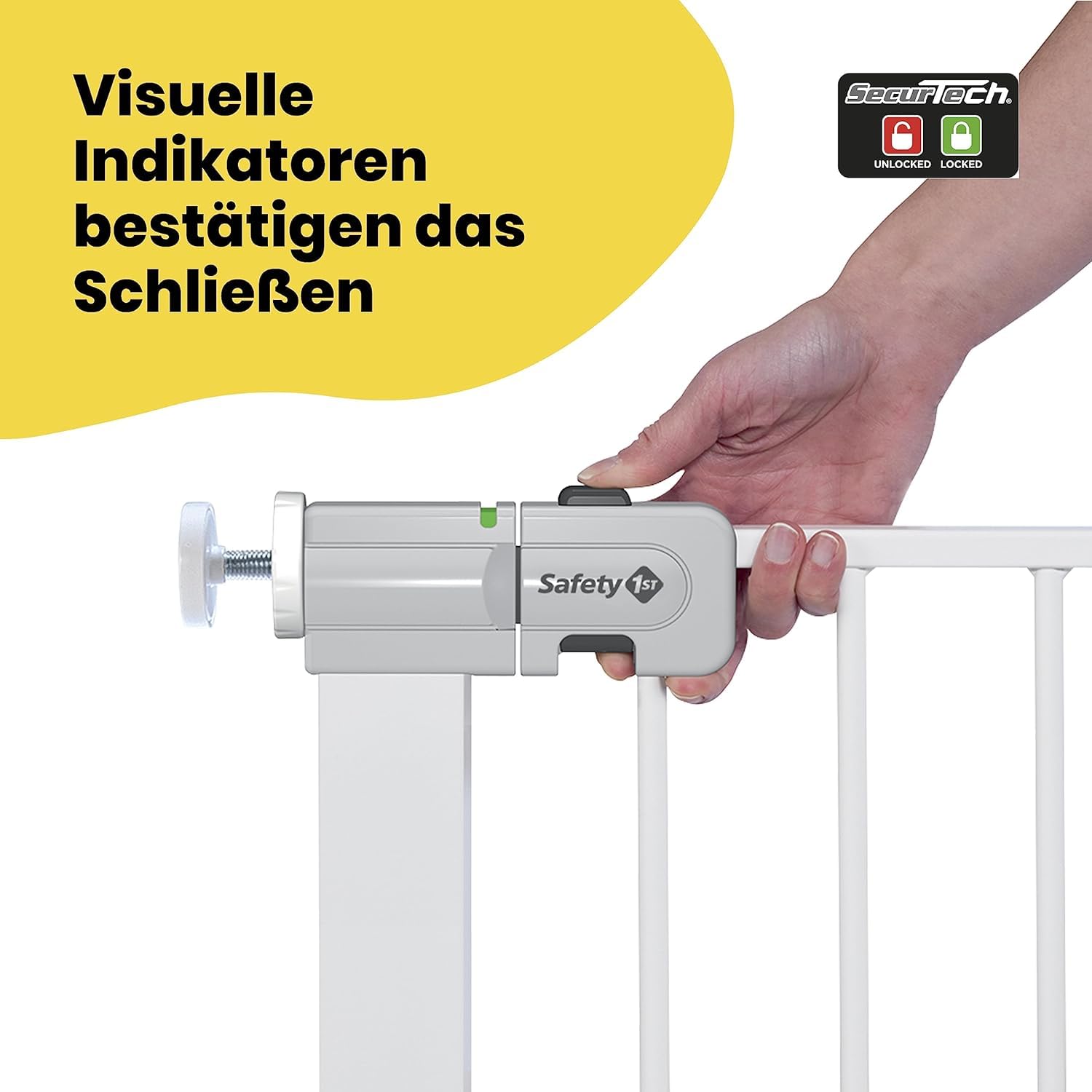 Safety 1st SecureTech Metal Gate, Treppenschutzgitter 73–80 cm, Weiß – Bild 6