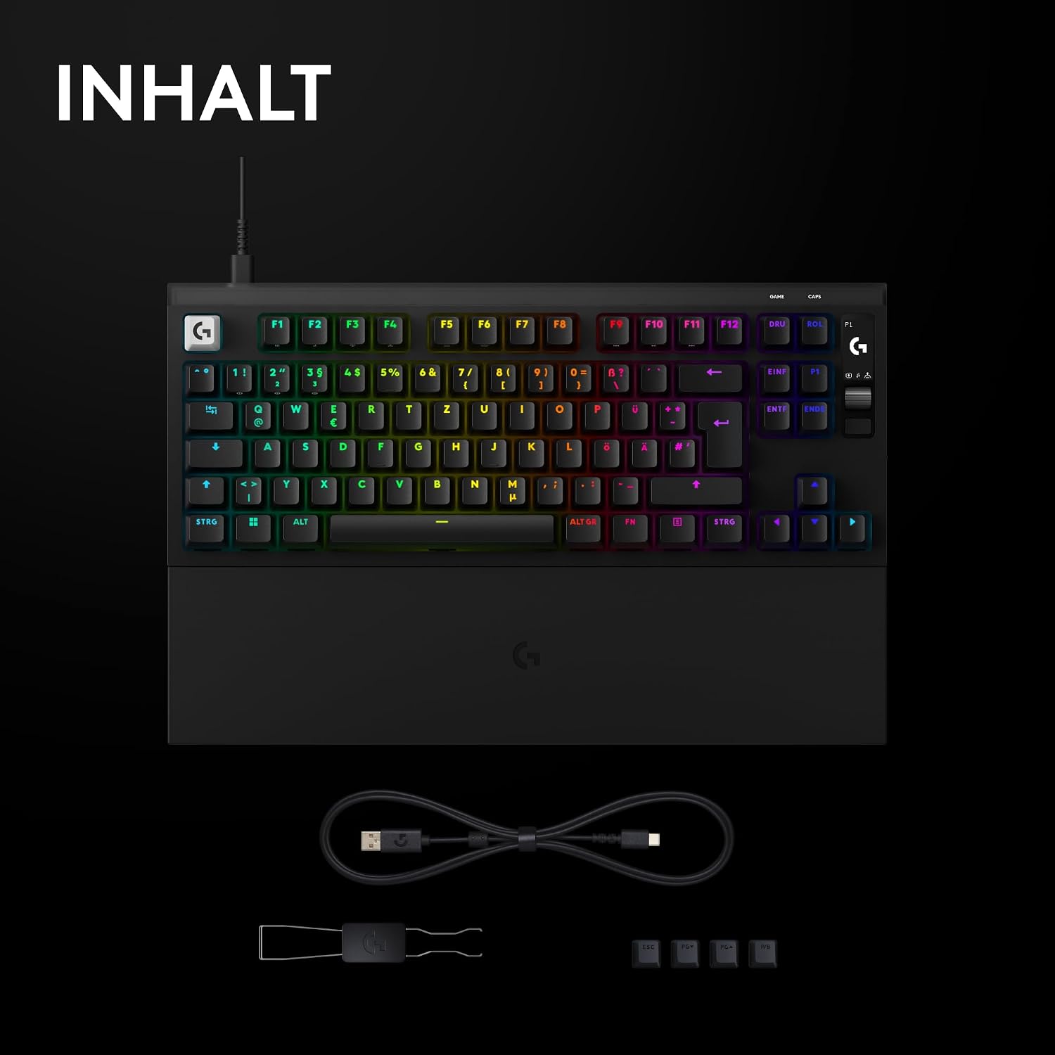 Logitech G PRO X2 Rapid kabelgebundene Gaming-Tastatur,DEU QWERTZ - Schwarz – Bild 11