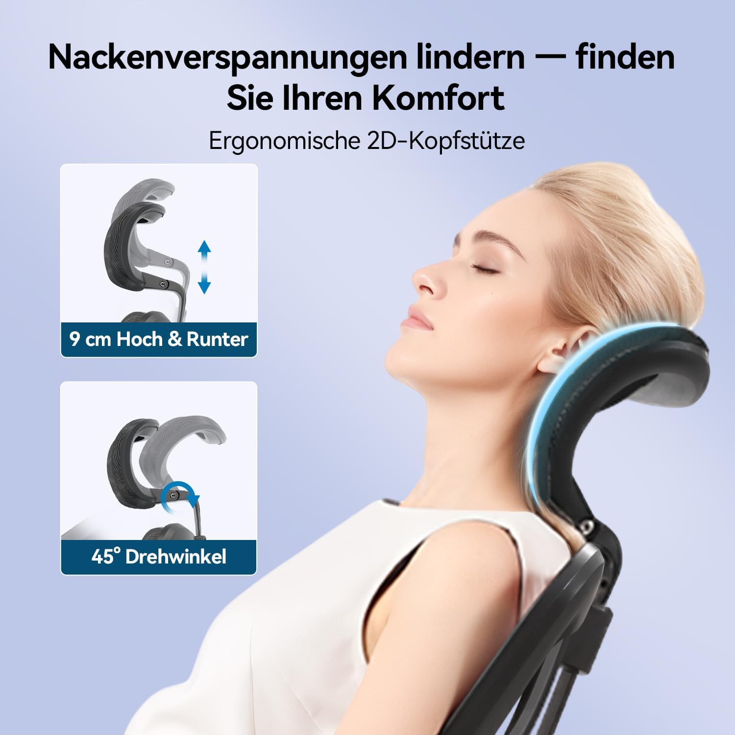 SIHOO M57 Ergonomischer Bürostuhl, Chefsessel mit 3D verstellbare Armlehne und Lendenwirbelstütze, Hautfreundliche Netz-Hochlehne, Schreibtischstuhl bis 150kg/330LB Belastbar(schwarz) – Bild 5