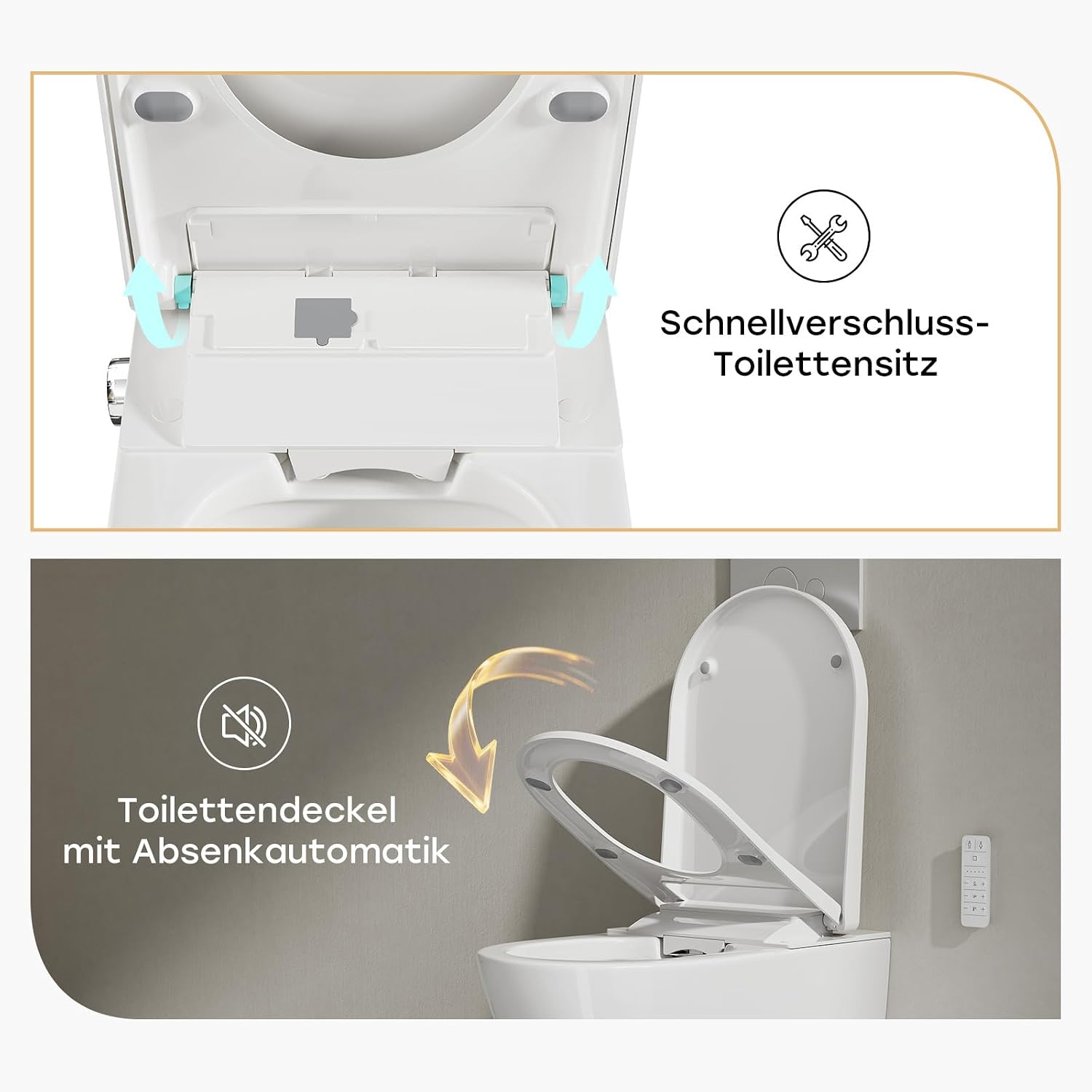 HOROW G07 Intelligente Dusch WC Spülrandlos mit Selbstreinigende Düse – Bild 4