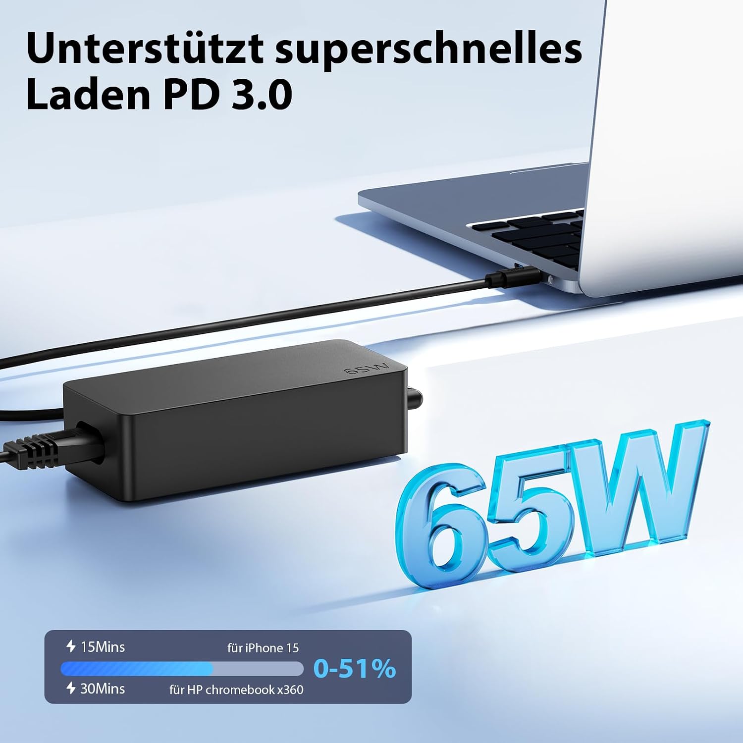 65W HP Ladekabel Laptop USB C Ladegerät Netzteil für HP Dell – Bild 2