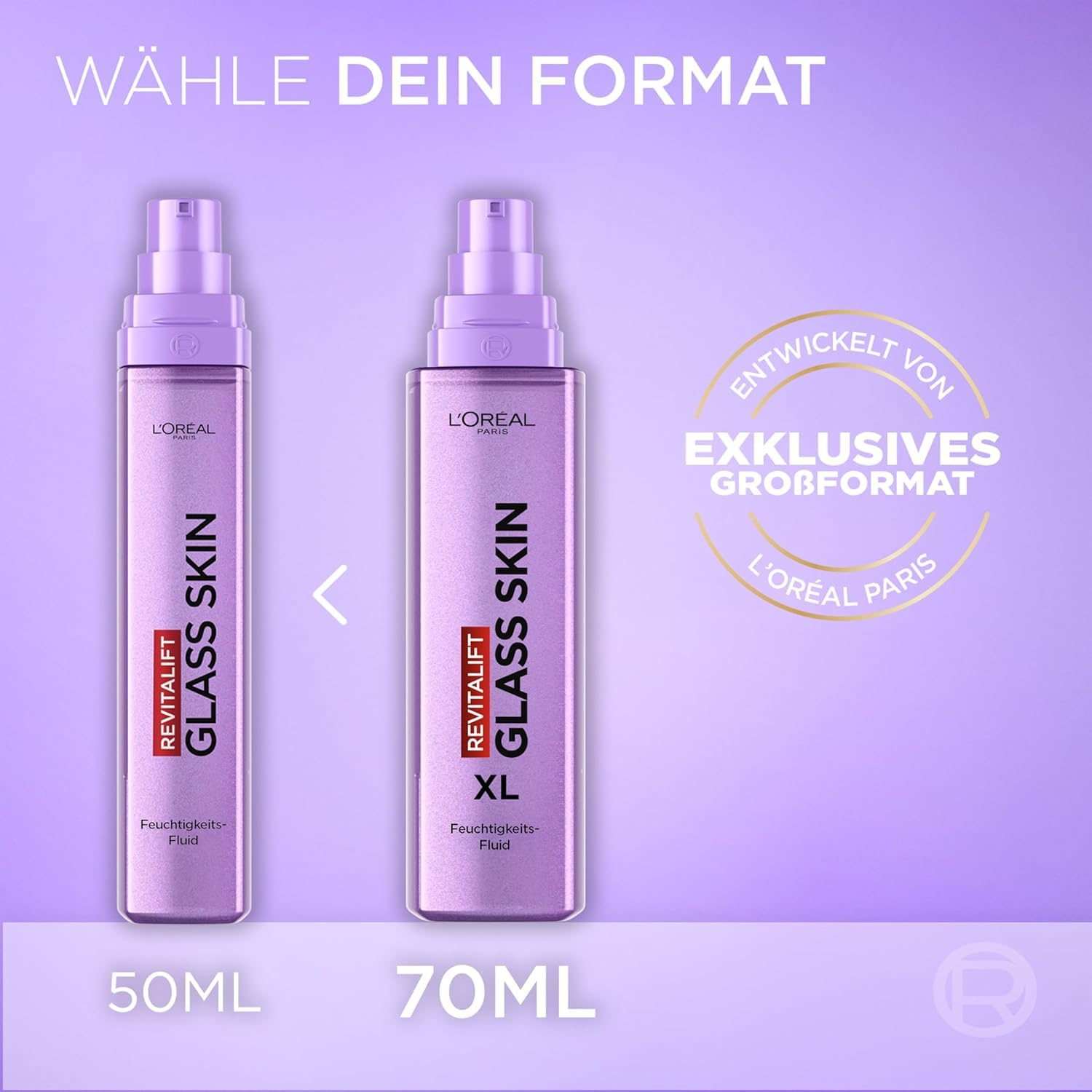 L'Oréal Paris Glass Skin Feuchtigkeitsfluid, für Aufpolsterung & Glow, 70ml – Bild 9