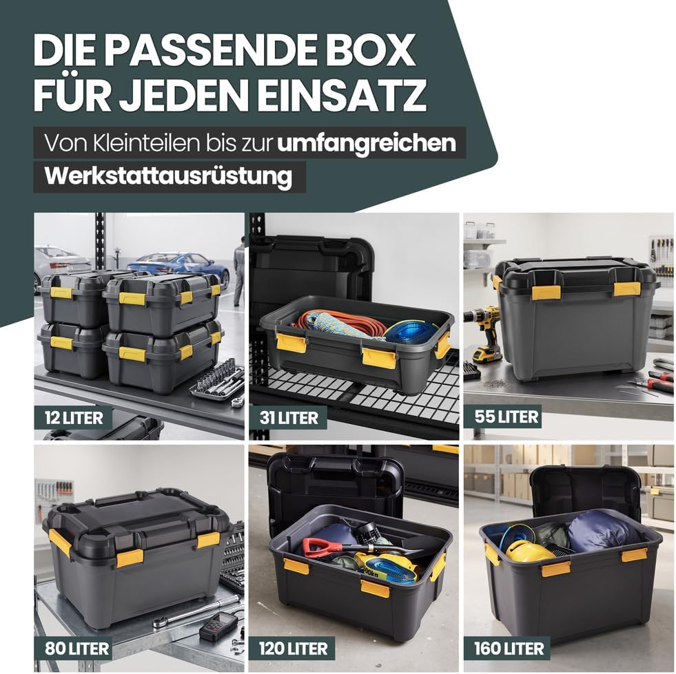 Kreher Bunker Tough Lagerbox mit Deckel Silikondichtung wasserdicht (31L) – Bild 9