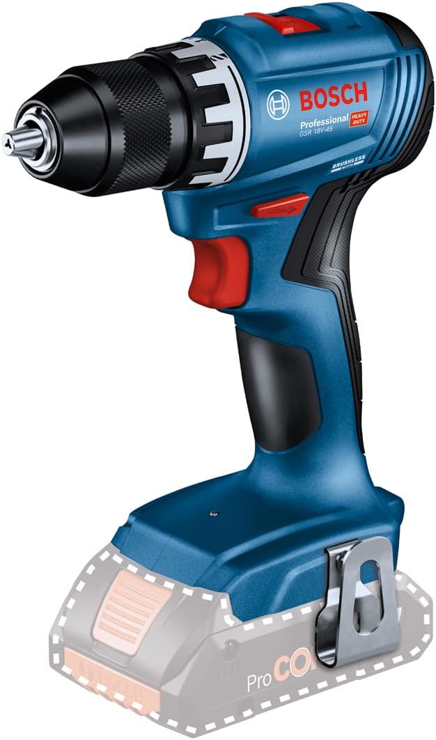 Bosch Professional 18V System Akku Bohrschrauber GSR 18V-45 (Drehzahl 1.900 min⁻¹, inkl. 2x 2.0Ah Akku, Ladegerät GAL 18V-20, L-BOXX) – Bild 3