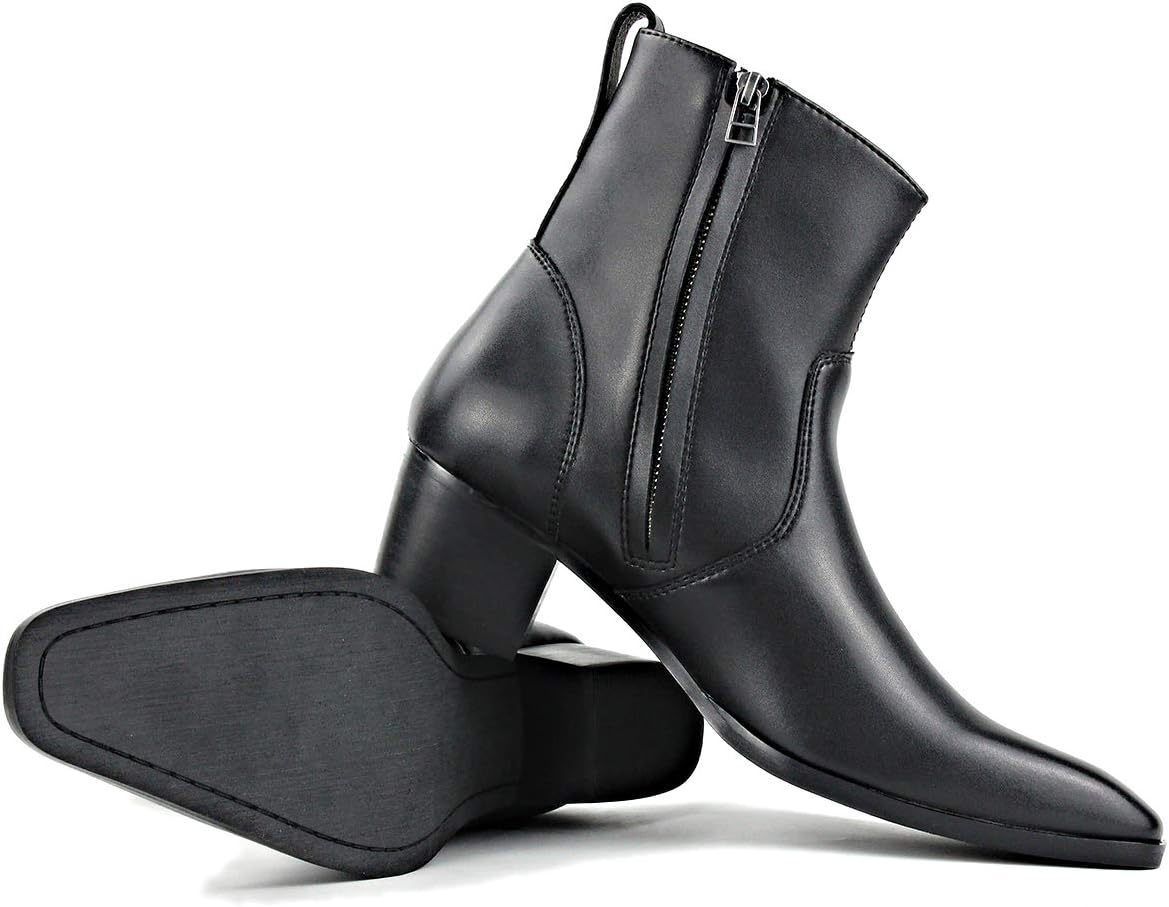OSSTONE Chelsea Stiefel für Männer High Heels Herren Kleid Schuhe Reißverschluss Stiefel OS-JY016-DE – Bild 7
