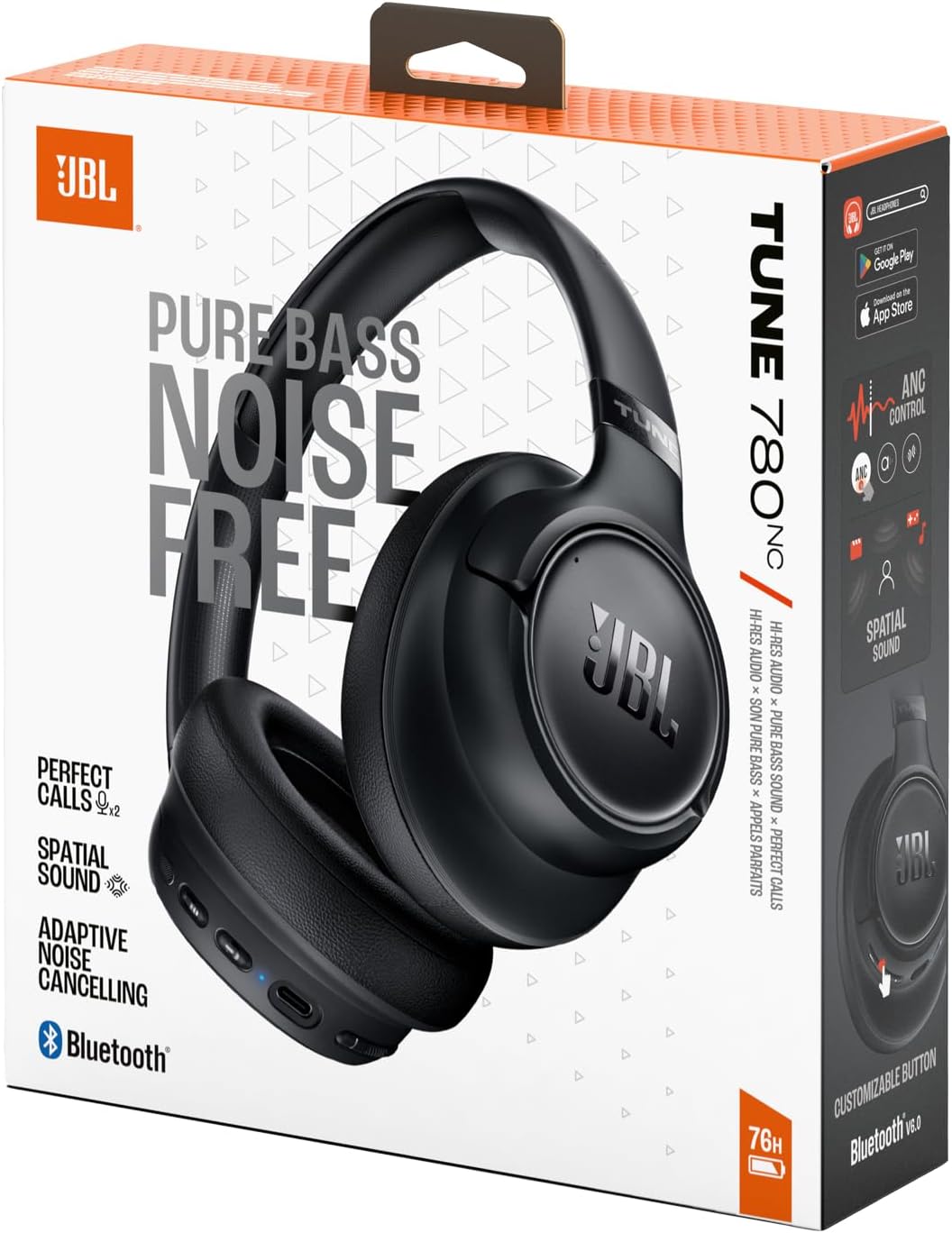 JBL Tune 780NC, Kabelloser Over-Ear-Kopfhörer mit Noise-Cancelling, Schwarz – Bild 9