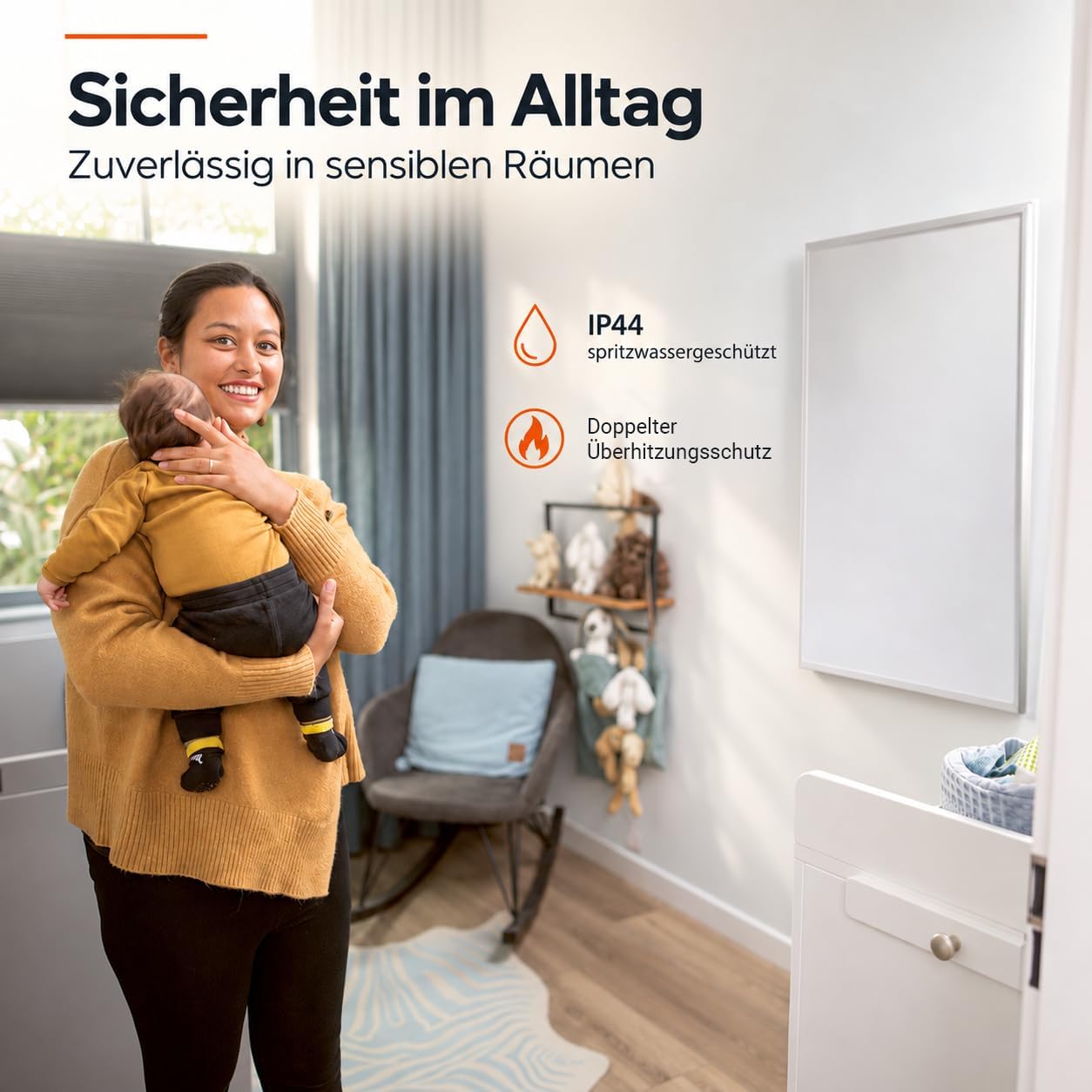Könighaus Infrarotheizung 600 Watt - Eco-Modell - Thermostat – Bild 4