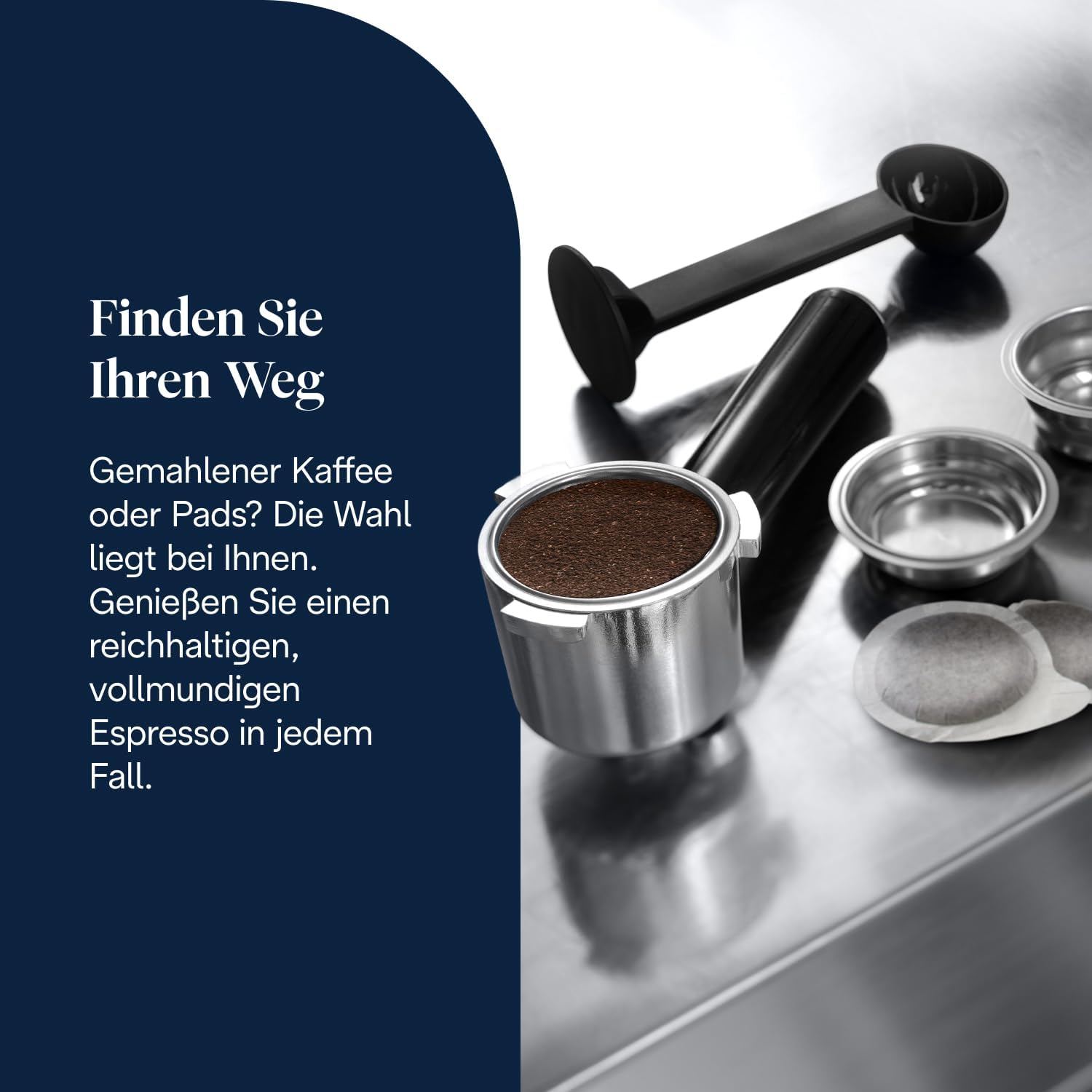 De'Longhi Dedica Style - Perfetto Kompakte Siebträgermaschine Espressomaschine mit Tasten, manuellem Milchaufschäumer für Espresso und Cappuccino, ESE Pad geeignet, 15cm breit, Schwarz (EC685.BK) – Bild 8