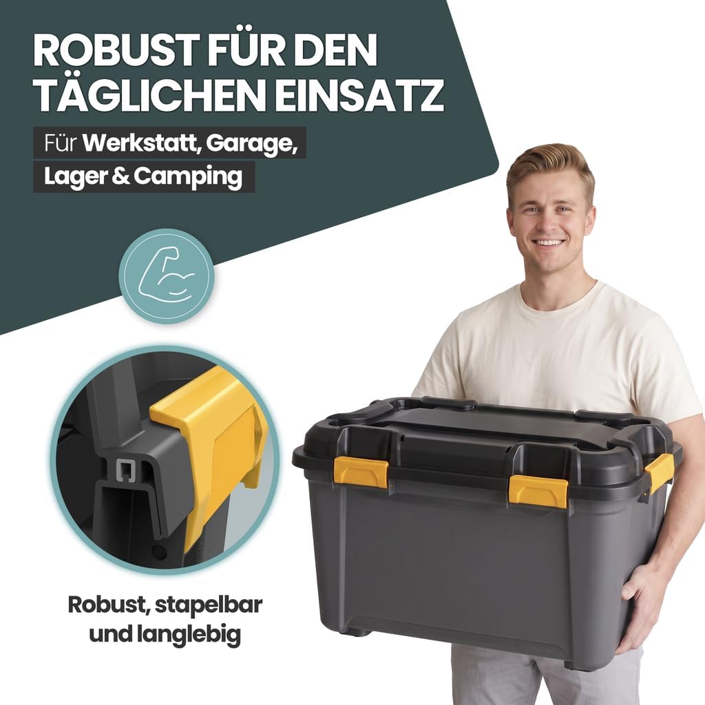 Kreher Bunker Tough Lagerbox mit Deckel Silikondichtung wasserdicht (80L) – Bild 5