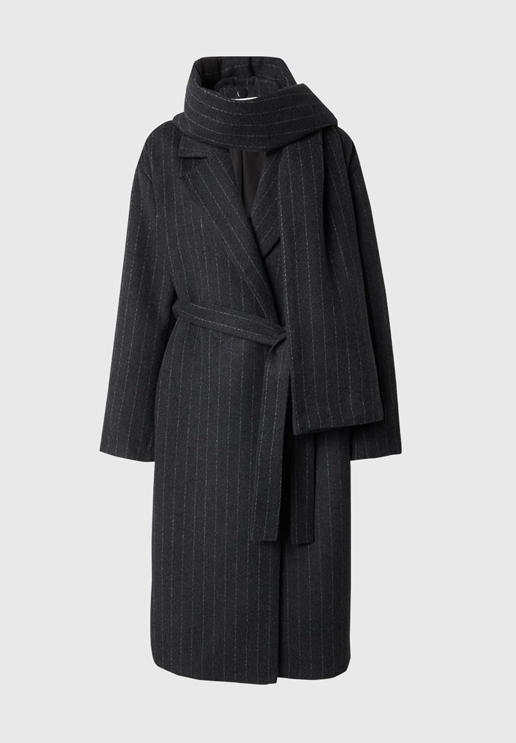 LeGer Jaden Coat - Mantel Damen mit Schal - lockere Passform - Wollmantel mit Streifen - Mode für Damen - by Lena Gercke - Gr. 34-44 – Bild 8