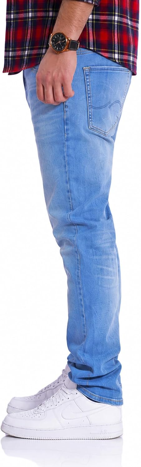 JACK & JONES Herren Jeans Clark ARIS Regular Fit Straight Leg Denim Herrenhose – Bild 4